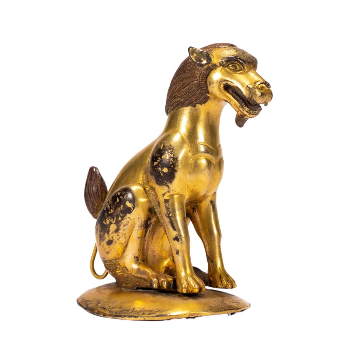 A copper-gilt auspicious beast of the Qing Dynasty (1 of 10)