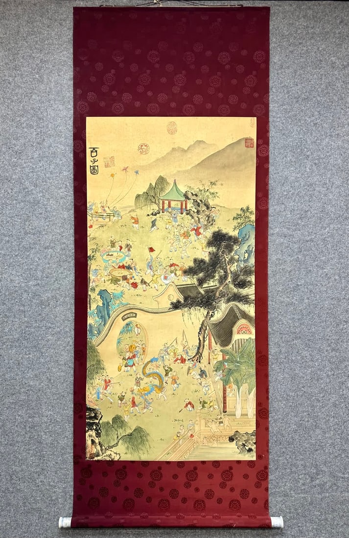 A picture of Jiao Bingzhen's hundred sons (1 of 9)