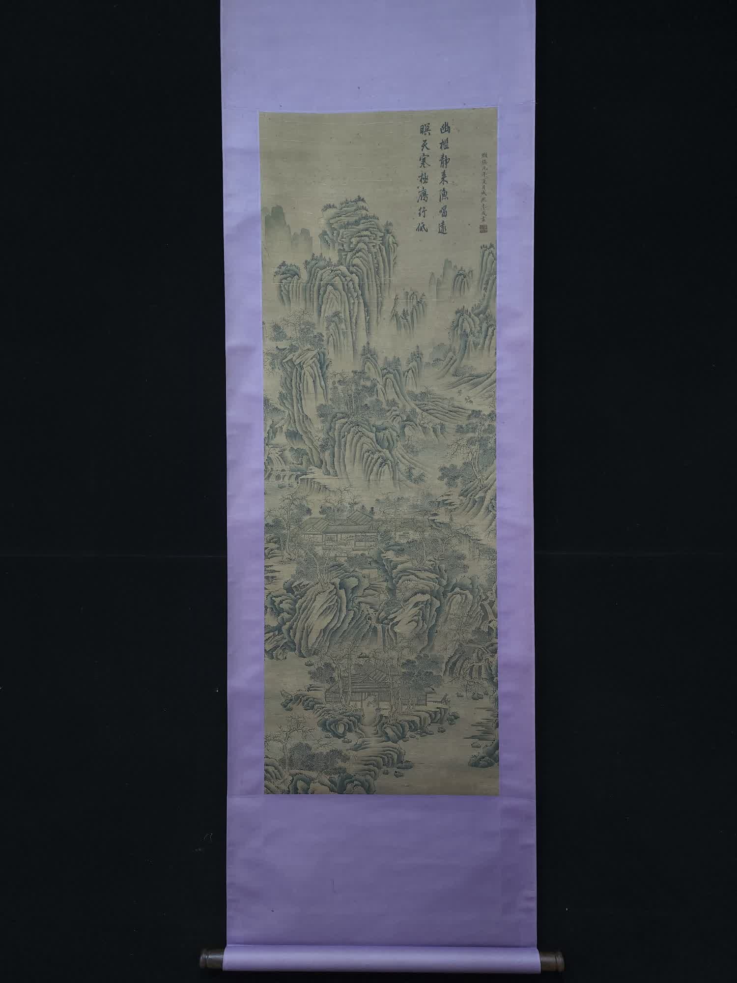 A silk landscape painting by Li Cheng in the Song Dynasty (1 of 9)