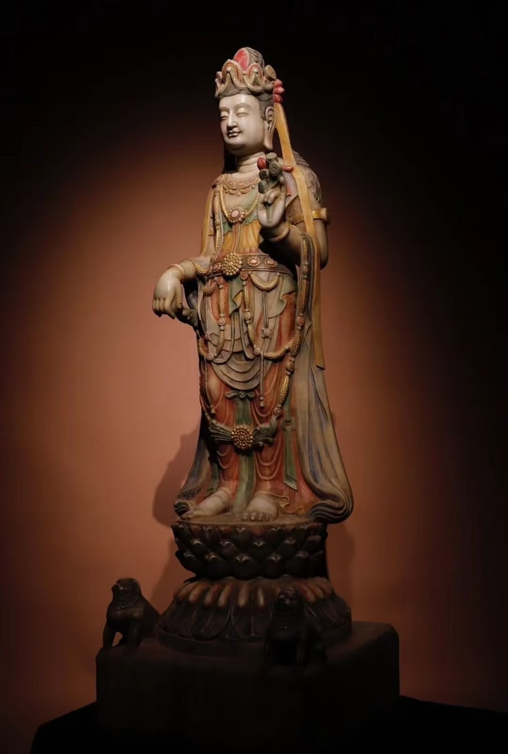 A Exquisite Marble Statue of Avalokitesvara Ornament - 3