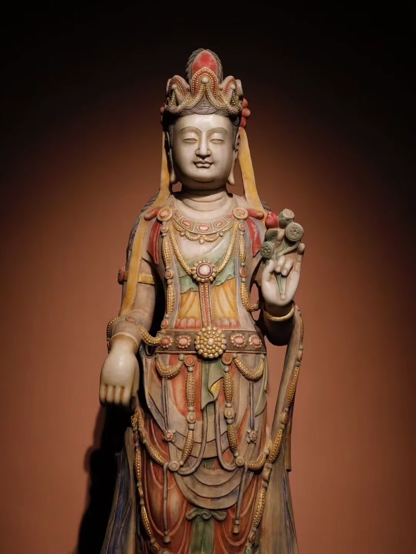 A Exquisite Marble Statue of Avalokitesvara Ornament - 4