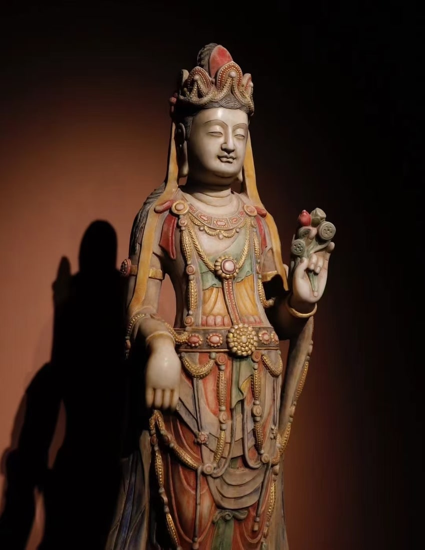 A Exquisite Marble Statue of Avalokitesvara Ornament - 5