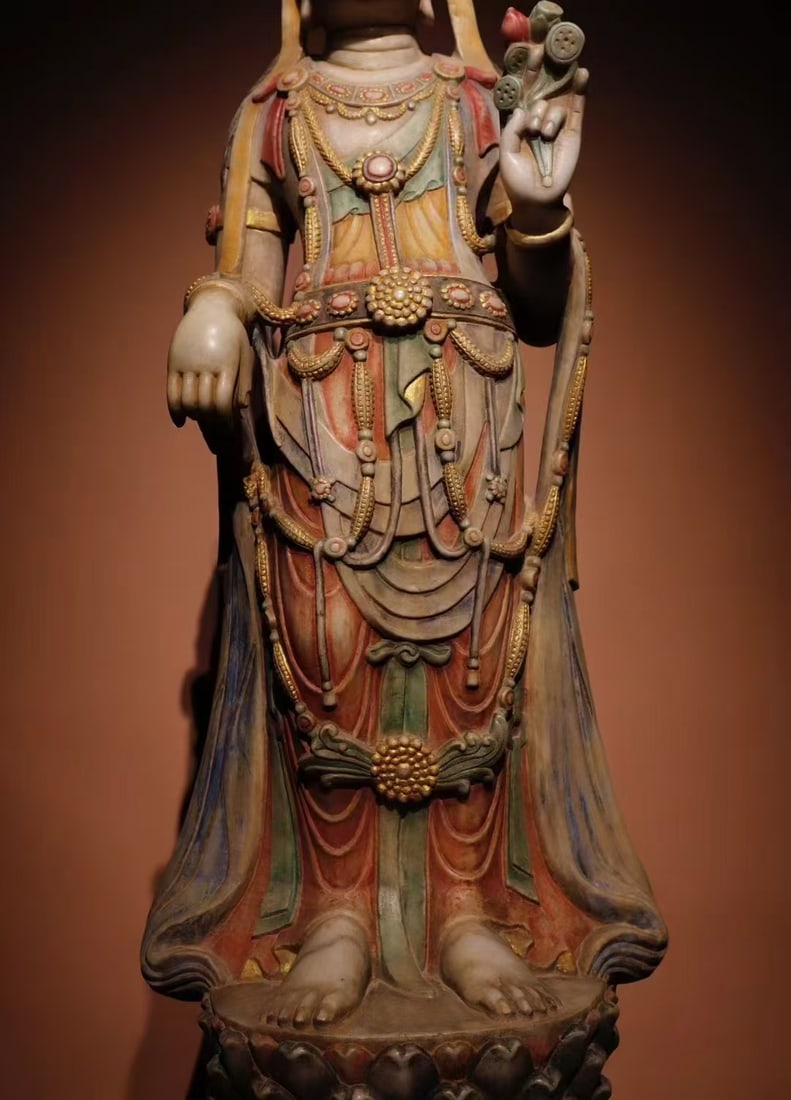 A Exquisite Marble Statue of Avalokitesvara Ornament - 6