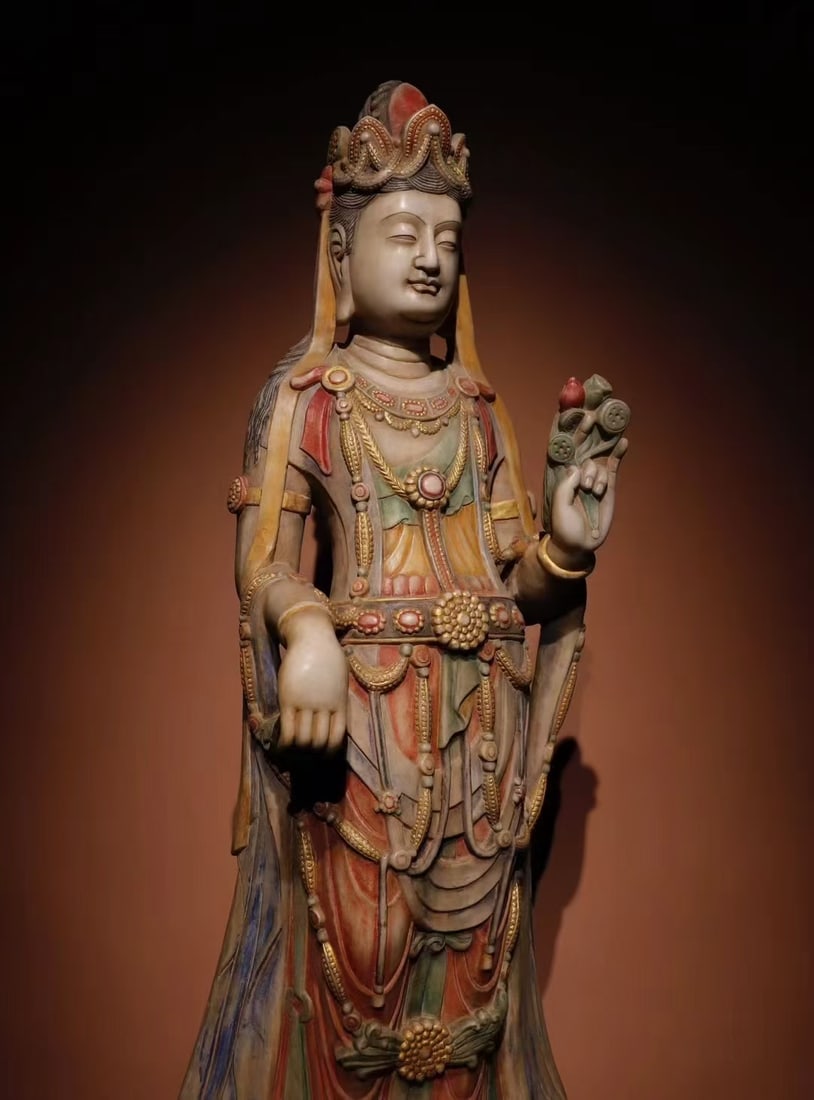 A Exquisite Marble Statue of Avalokitesvara Ornament - 7