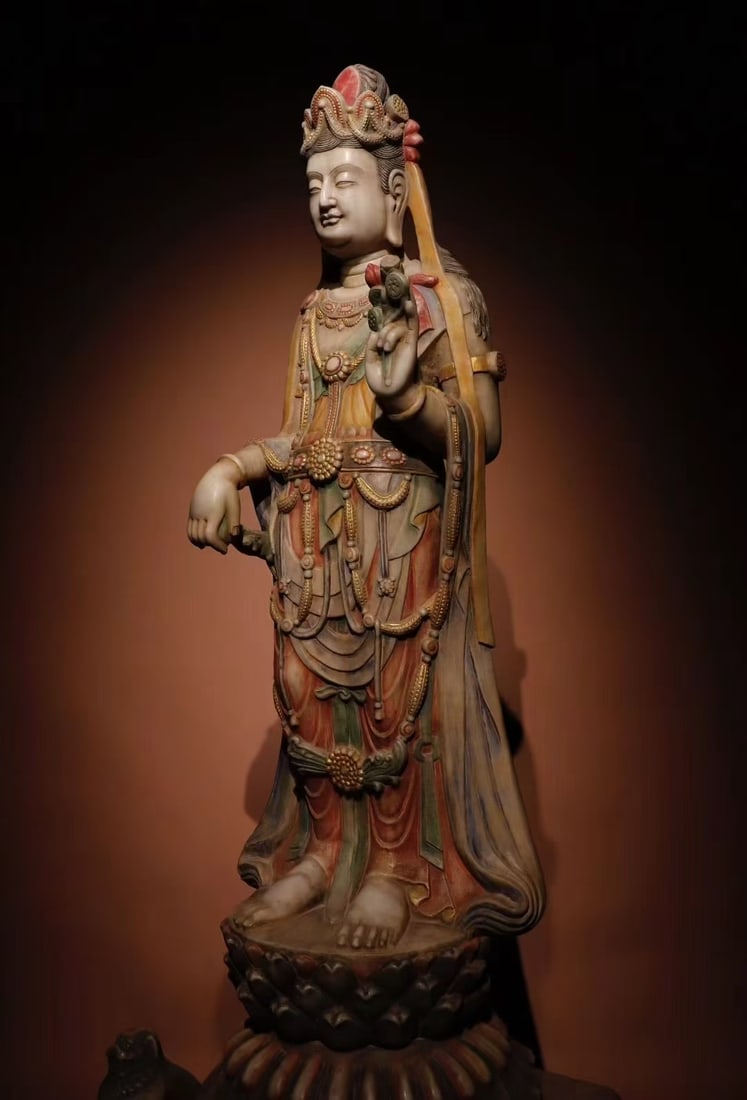 A Exquisite Marble Statue of Avalokitesvara Ornament - 8