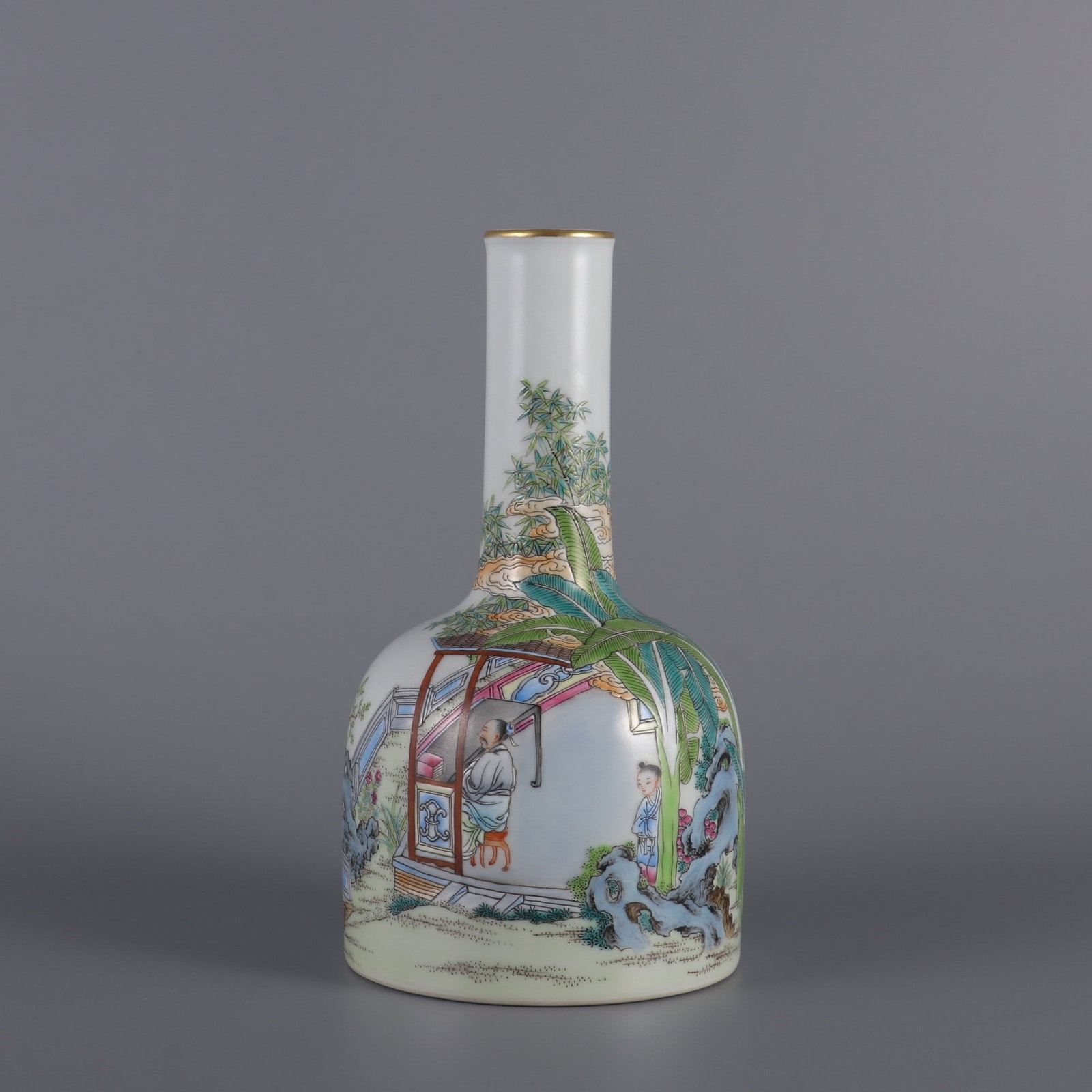 An Exquisite Enamel Character and Story Pattern with poem Vase (1 of 8)