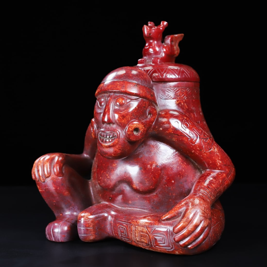 An Exquisite White Jade Figure-Shaped Censer: An Exquisite White Jade Figure-Shaped Censer S.Zhou , China Size:23cmx19.8cmx16.8cm Weight:4150g (The Dimensions Of All Batches Are Manually Measured.If You Need More Detailed Information, Please Cont