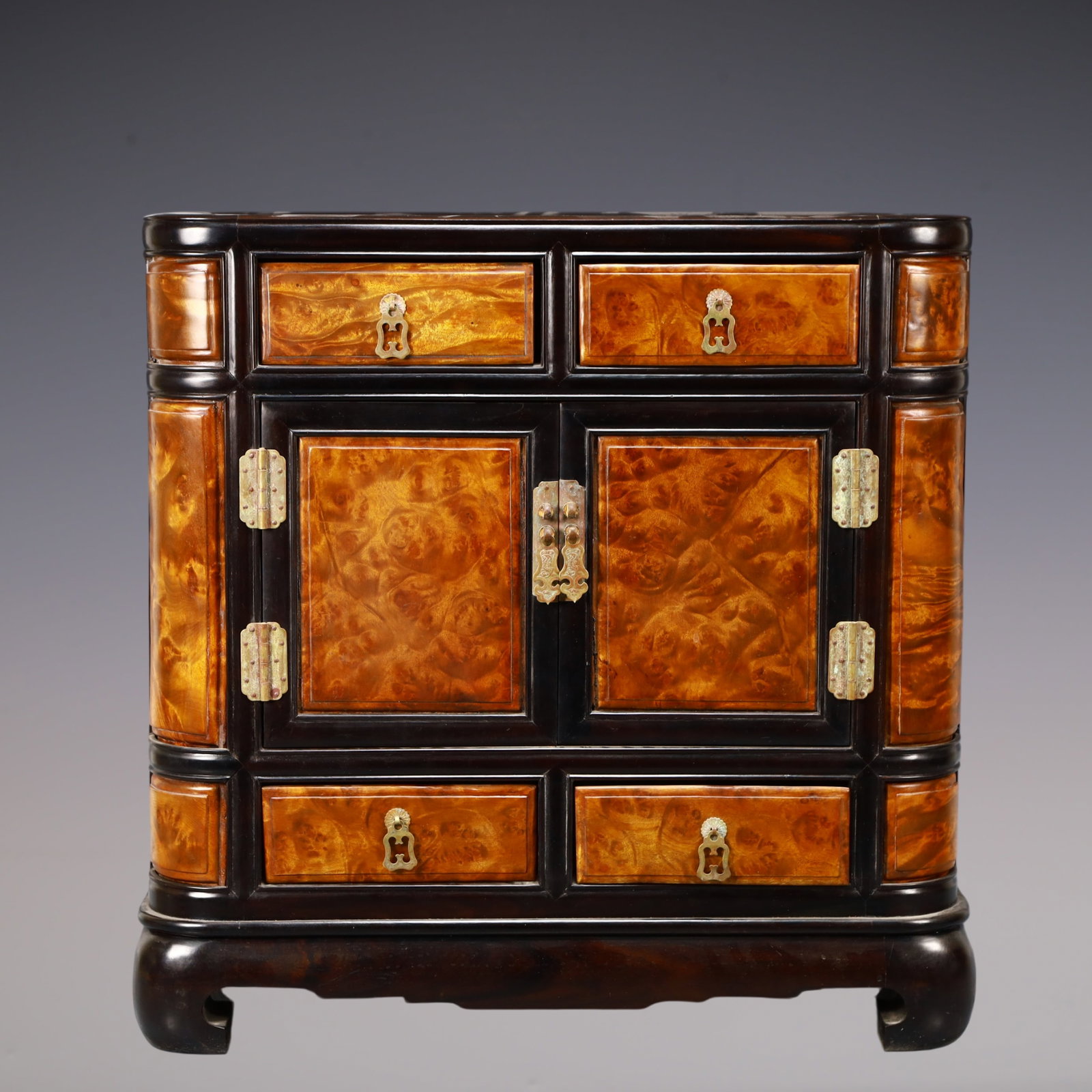 A Exquisite Golden silk nanmu Cabinet (1 of 8)