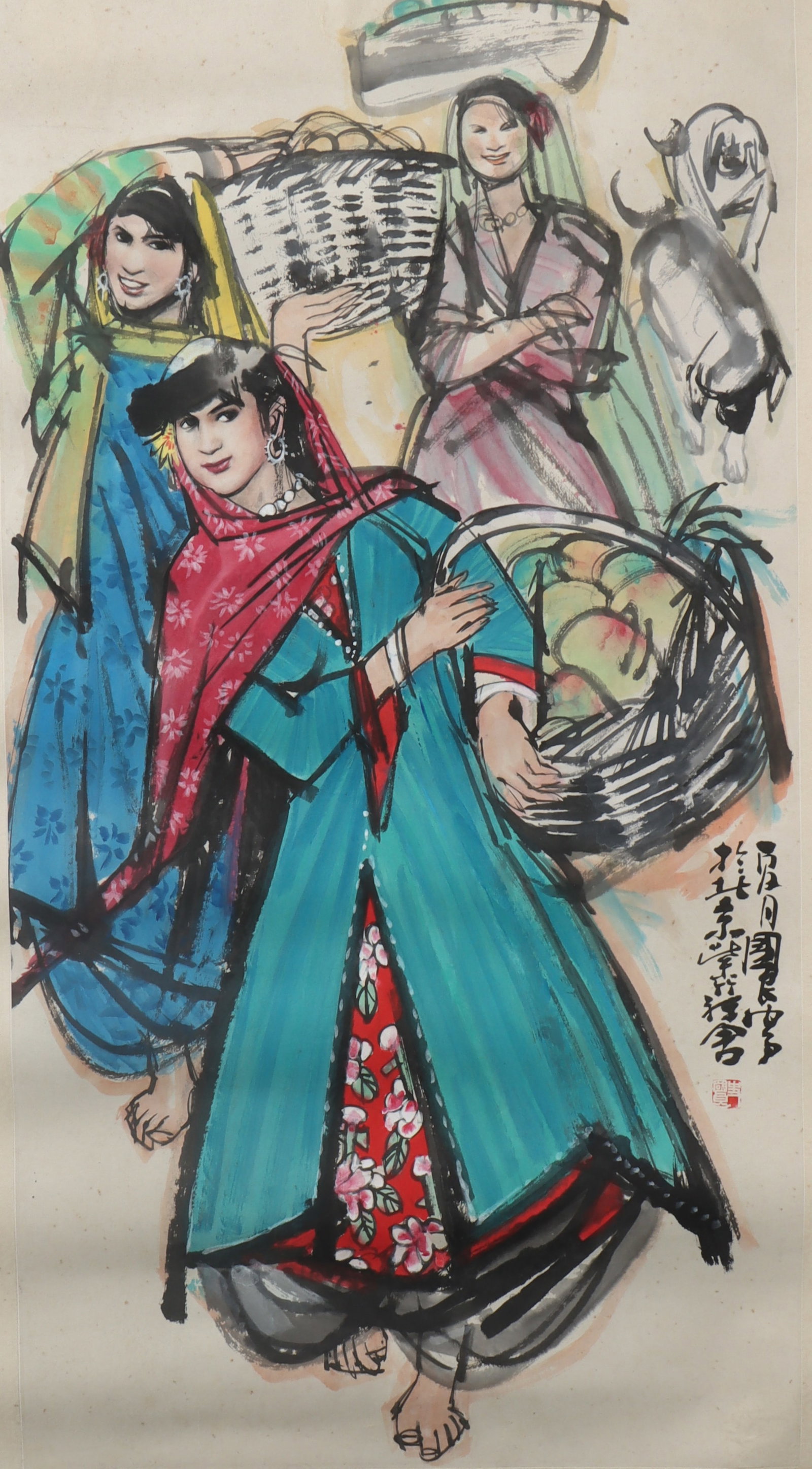 An Fabulous Chinese Ink Figure By Paper (1 of 4)