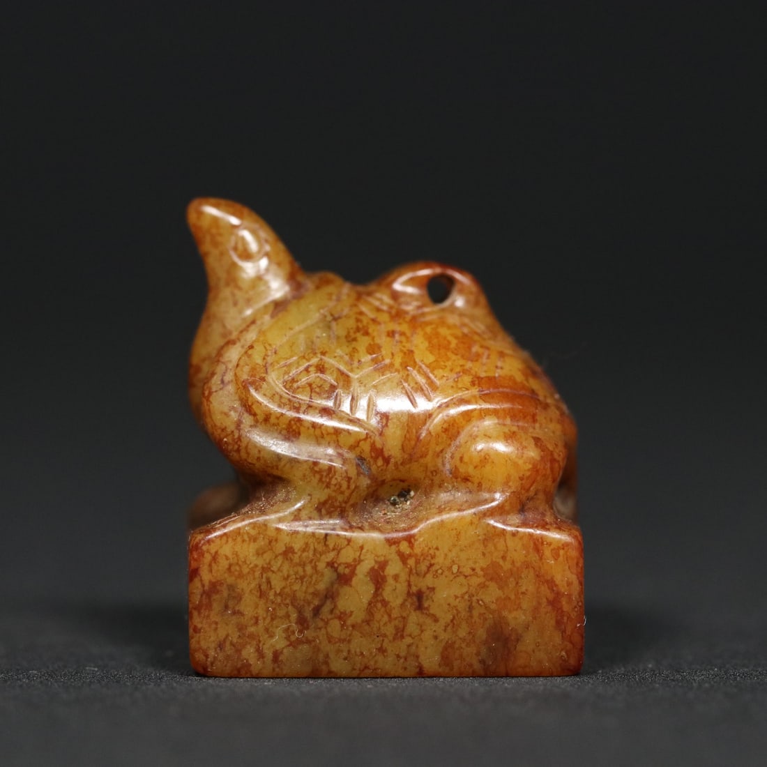 An Exquisite White Jade Turtle Seal (1 of 9)