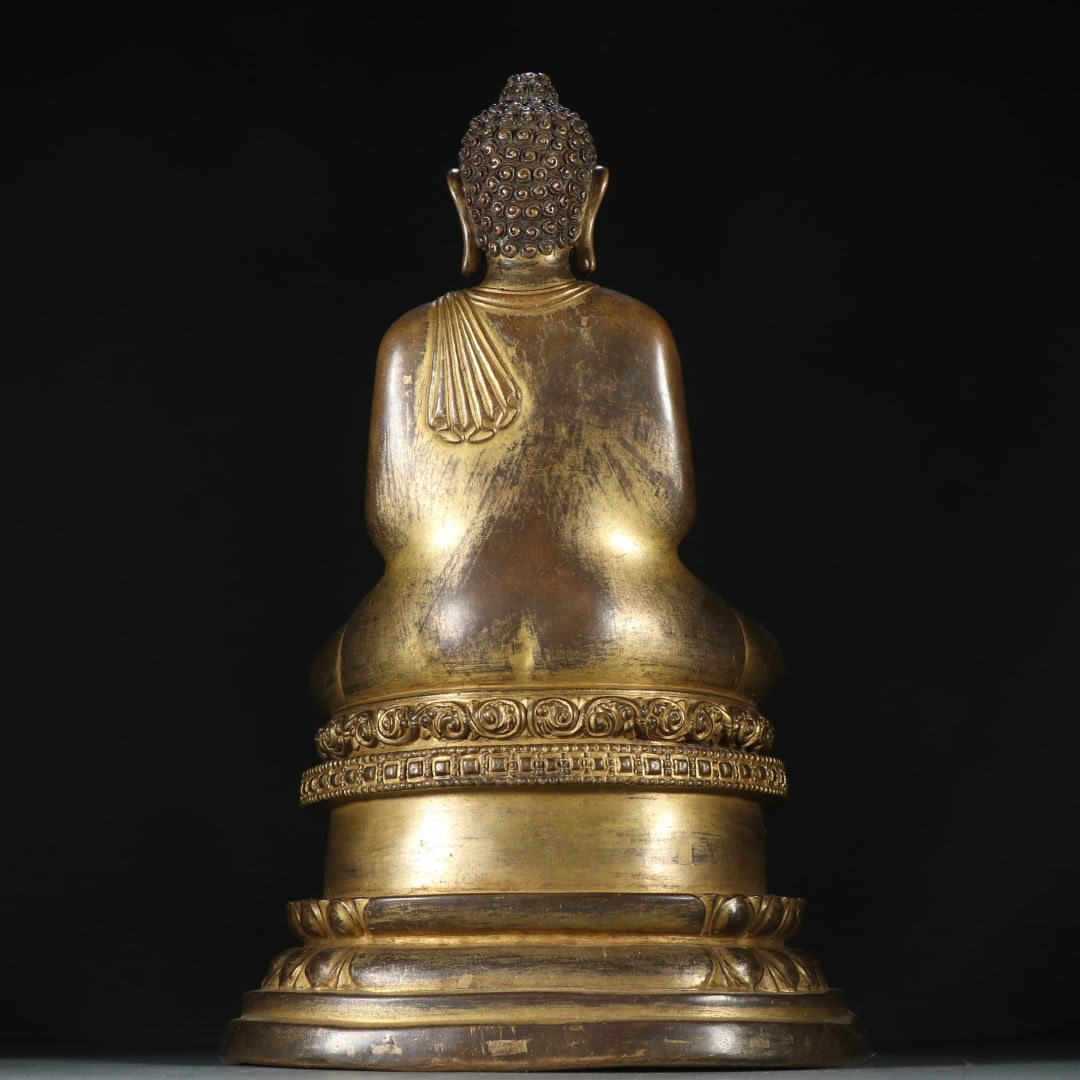 An Exquisite Bronze Gilt Statue of Sakyamuni - 5