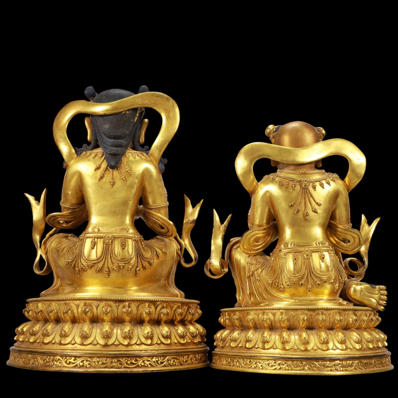A Exquisite A pair of Gilt Bronze Figures - 2