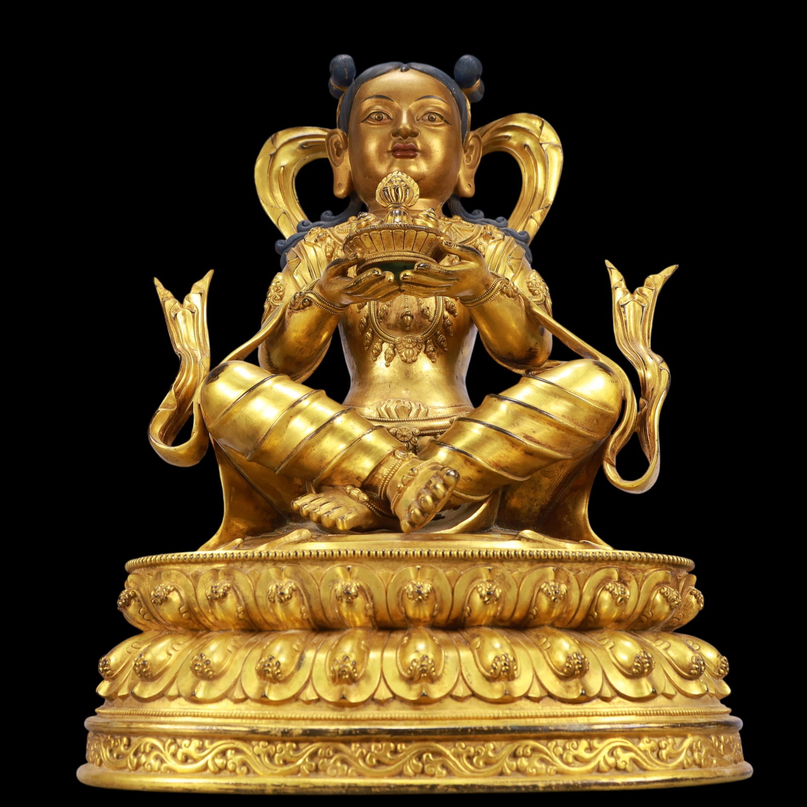 A Exquisite A pair of Gilt Bronze Figures - 3