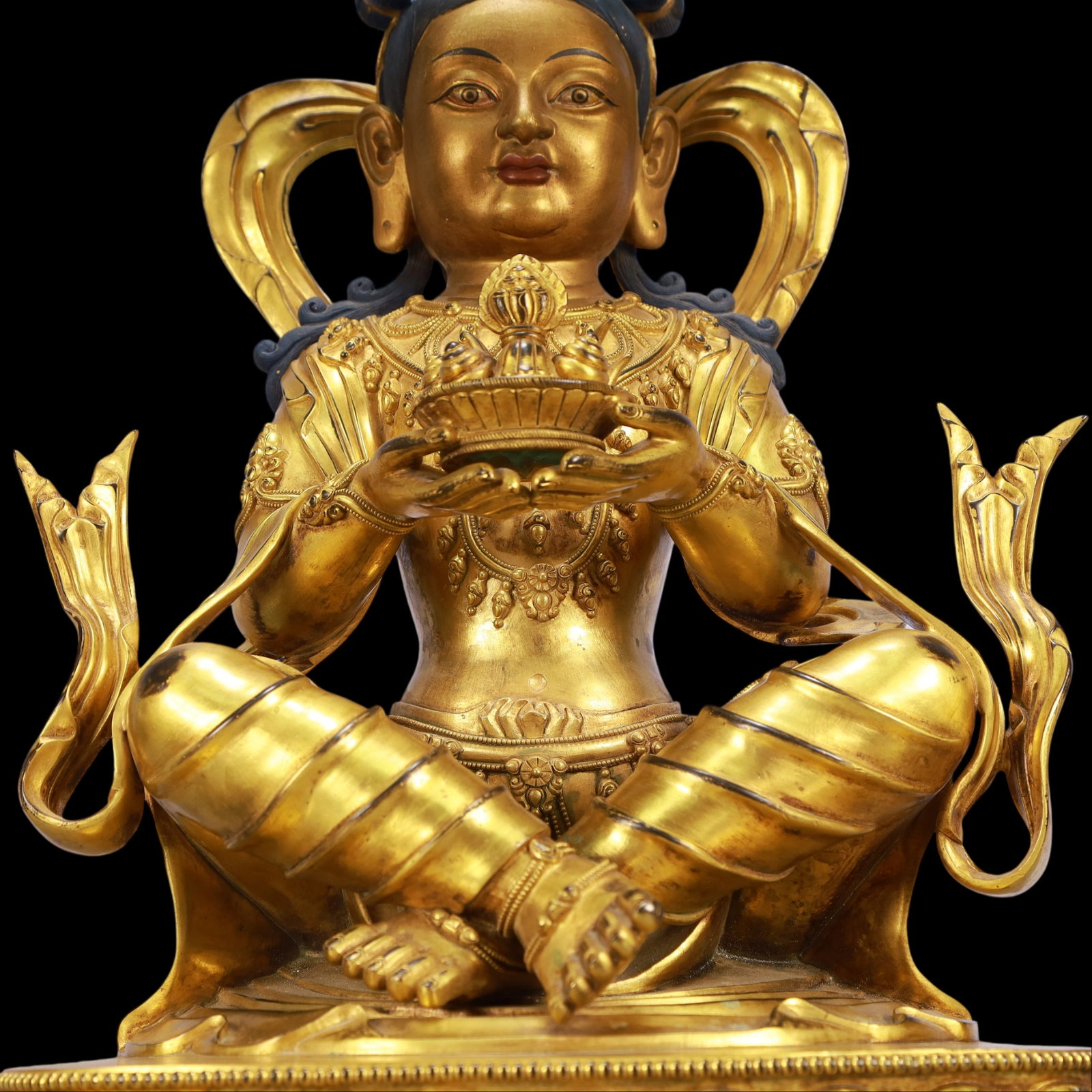 A Exquisite A pair of Gilt Bronze Figures - 5