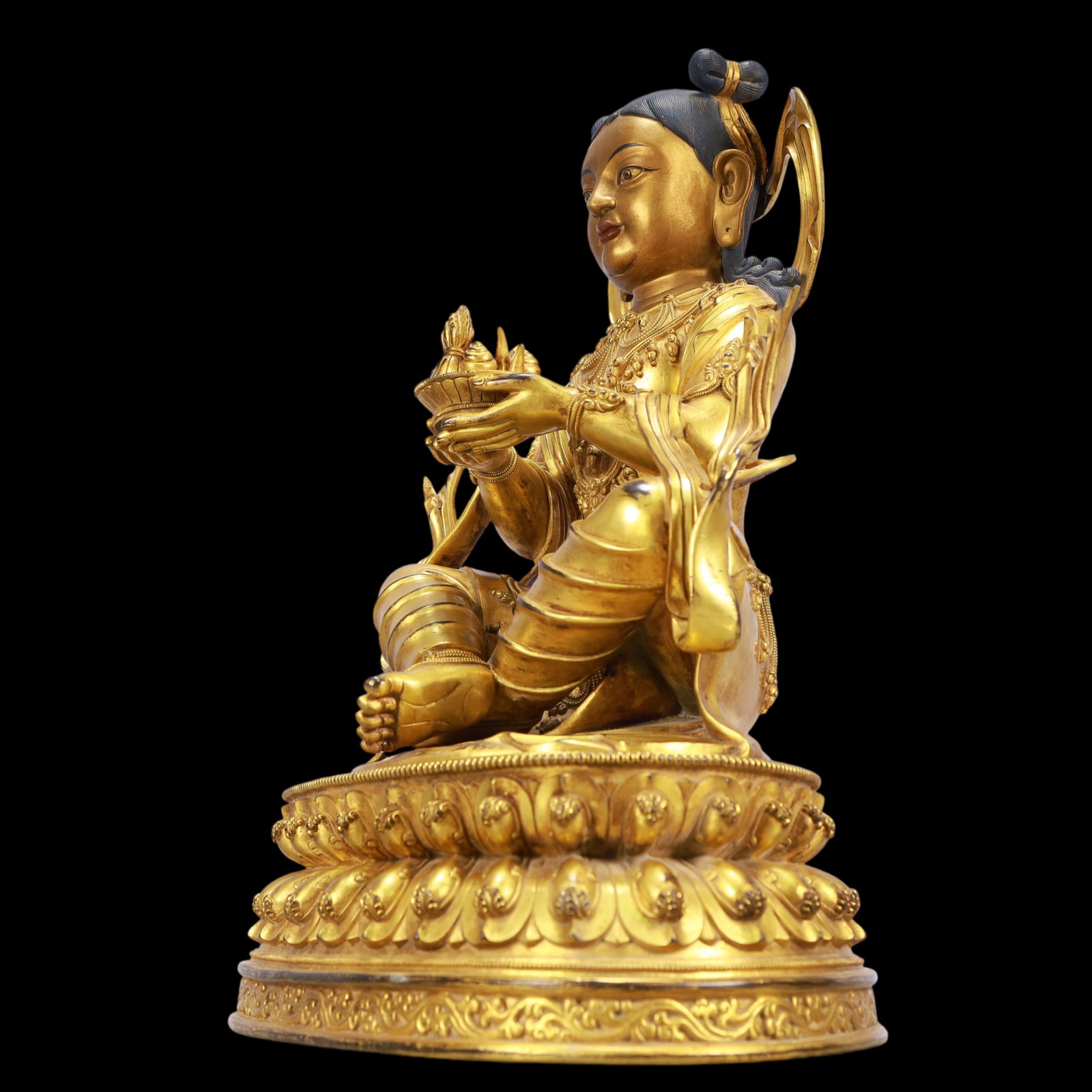 A Exquisite A pair of Gilt Bronze Figures - 7