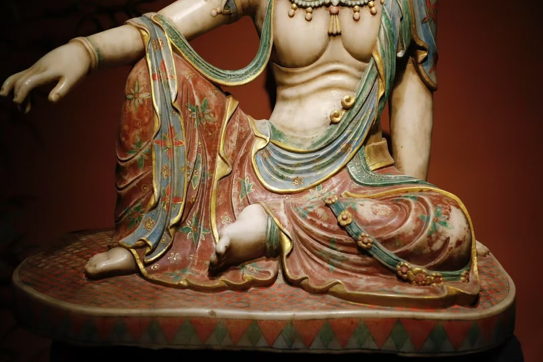 A Exquisite Marble Statue of Avalokitesvara Ornament - 6