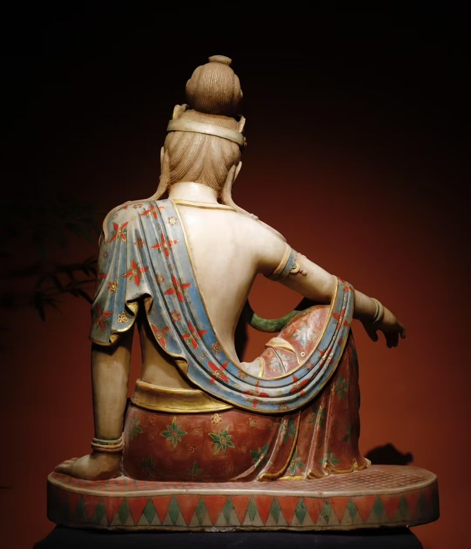 A Exquisite Marble Statue of Avalokitesvara Ornament - 9