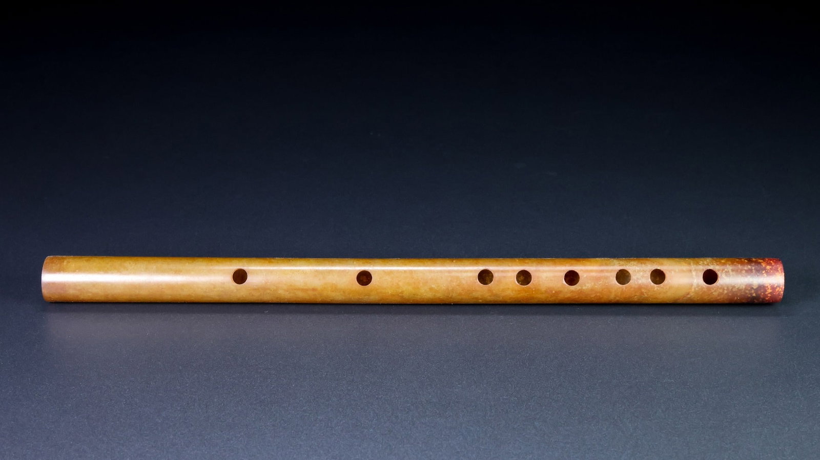 An Exquisite White Jade Flute: An Exquisite White Jade Flute Han Dynasty, China Size:28.5cmx1.7cm Weight:107.9g (The Dimensions Of All Batches Are Manually Measured.If You Need More Detailed Information, Please Contact Our Customer