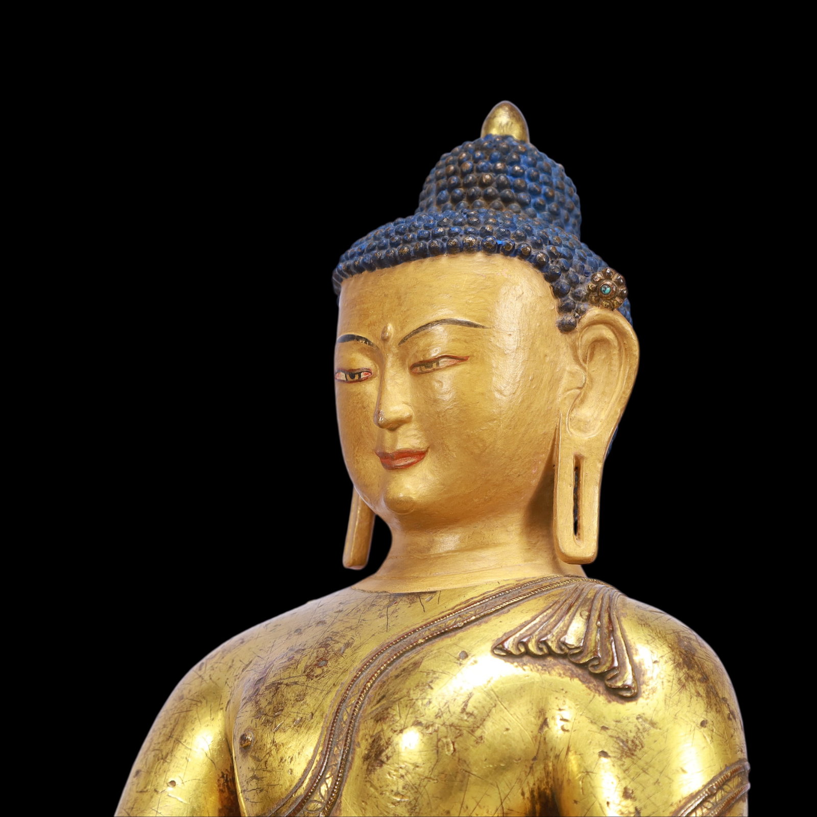 A Exquisite A Set of Gilt Bronze Statue of Sakyamuni - 10