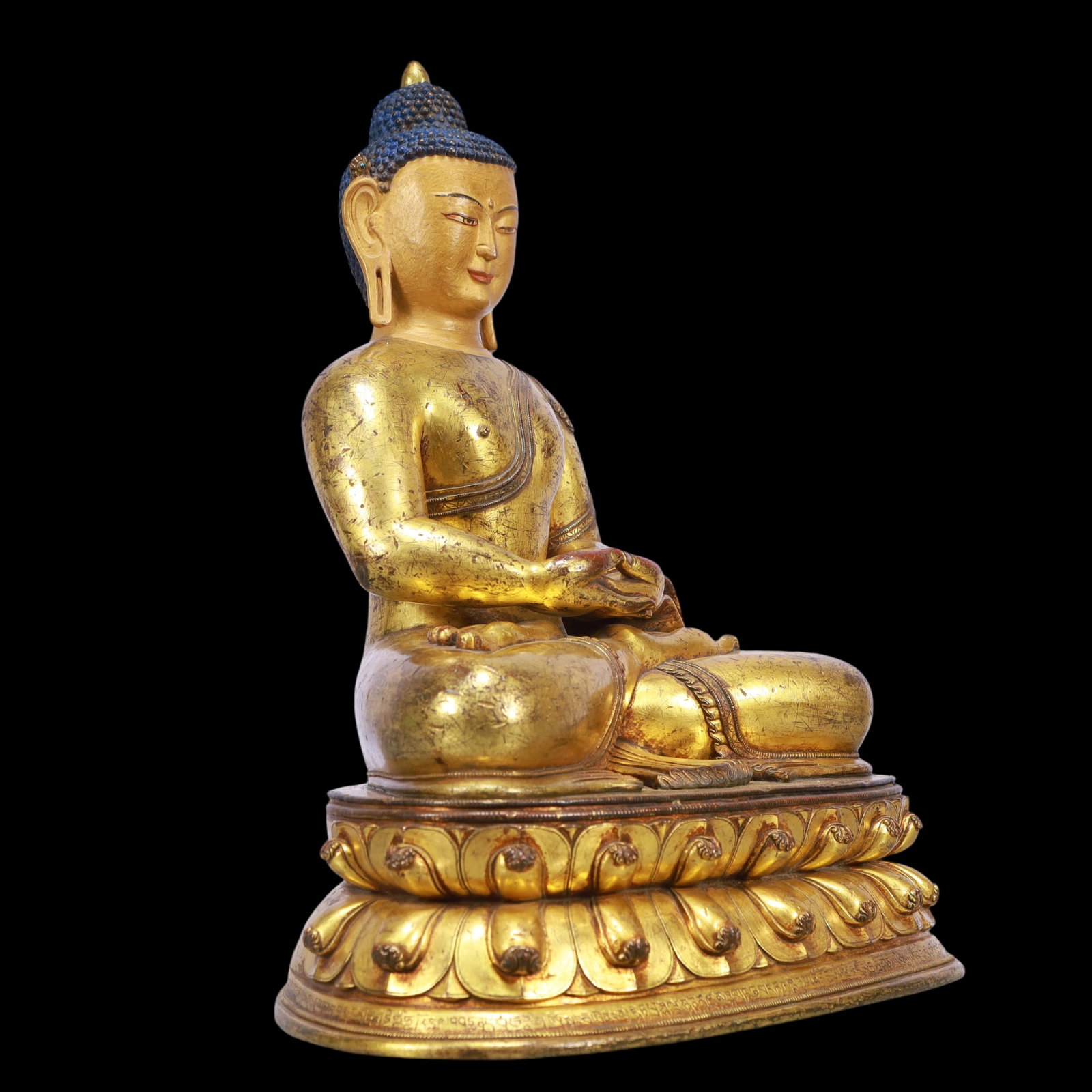 A Exquisite A Set of Gilt Bronze Statue of Sakyamuni - 11