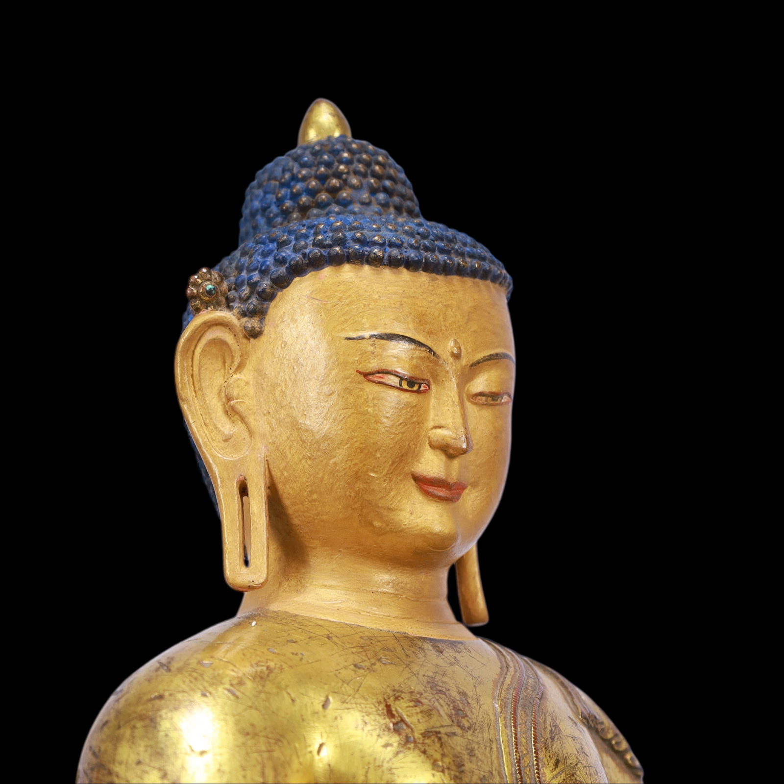 A Exquisite A Set of Gilt Bronze Statue of Sakyamuni - 12