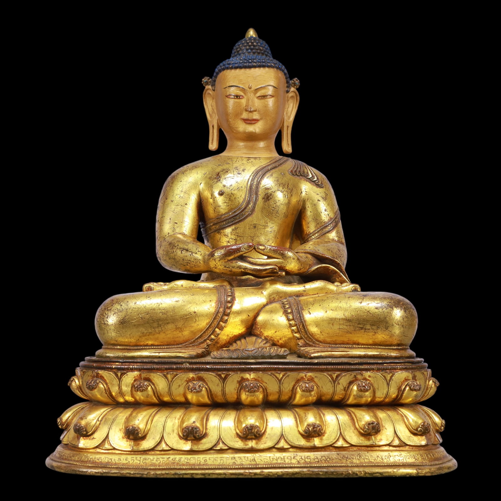 A Exquisite A Set of Gilt Bronze Statue of Sakyamuni - 5