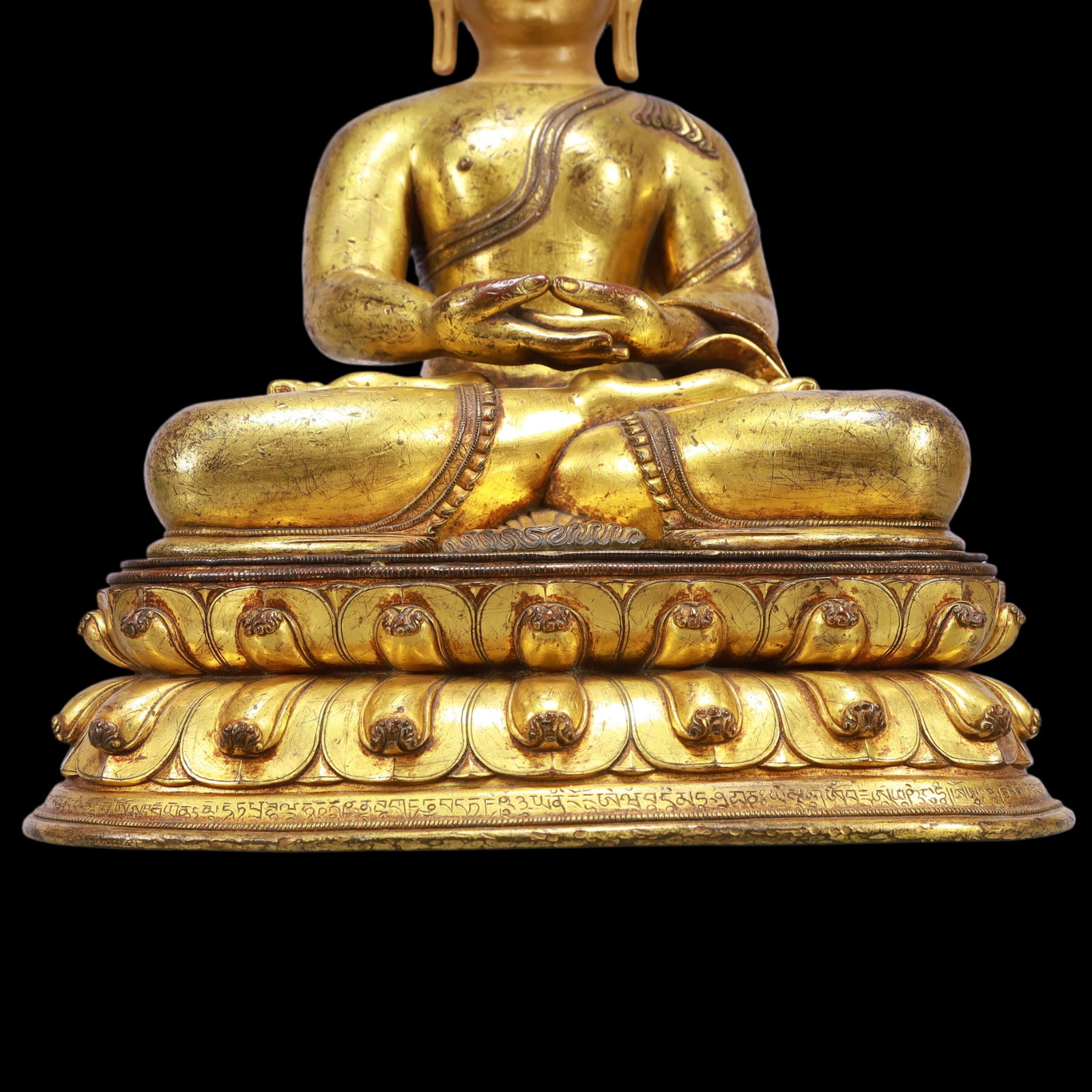 A Exquisite A Set of Gilt Bronze Statue of Sakyamuni - 8