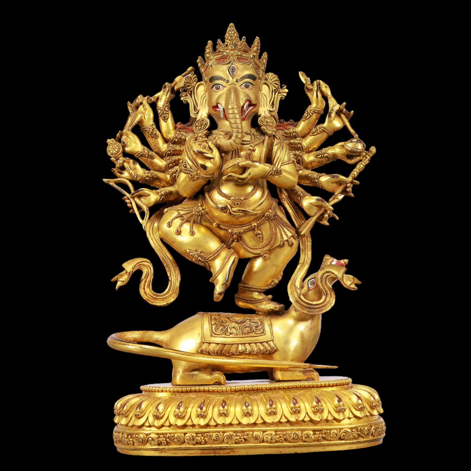 A Exquisite Gilt Bronze Statue of Vajra: A Exquisite Gilt Bronze Statue of Vajra Ming Dynasty, China Yongle Six-character Mark Size:19cmx12cmx30cm Weight:3800g (The Dimensions Of All Batches Are Manually Measured.If You Need More Detailed In