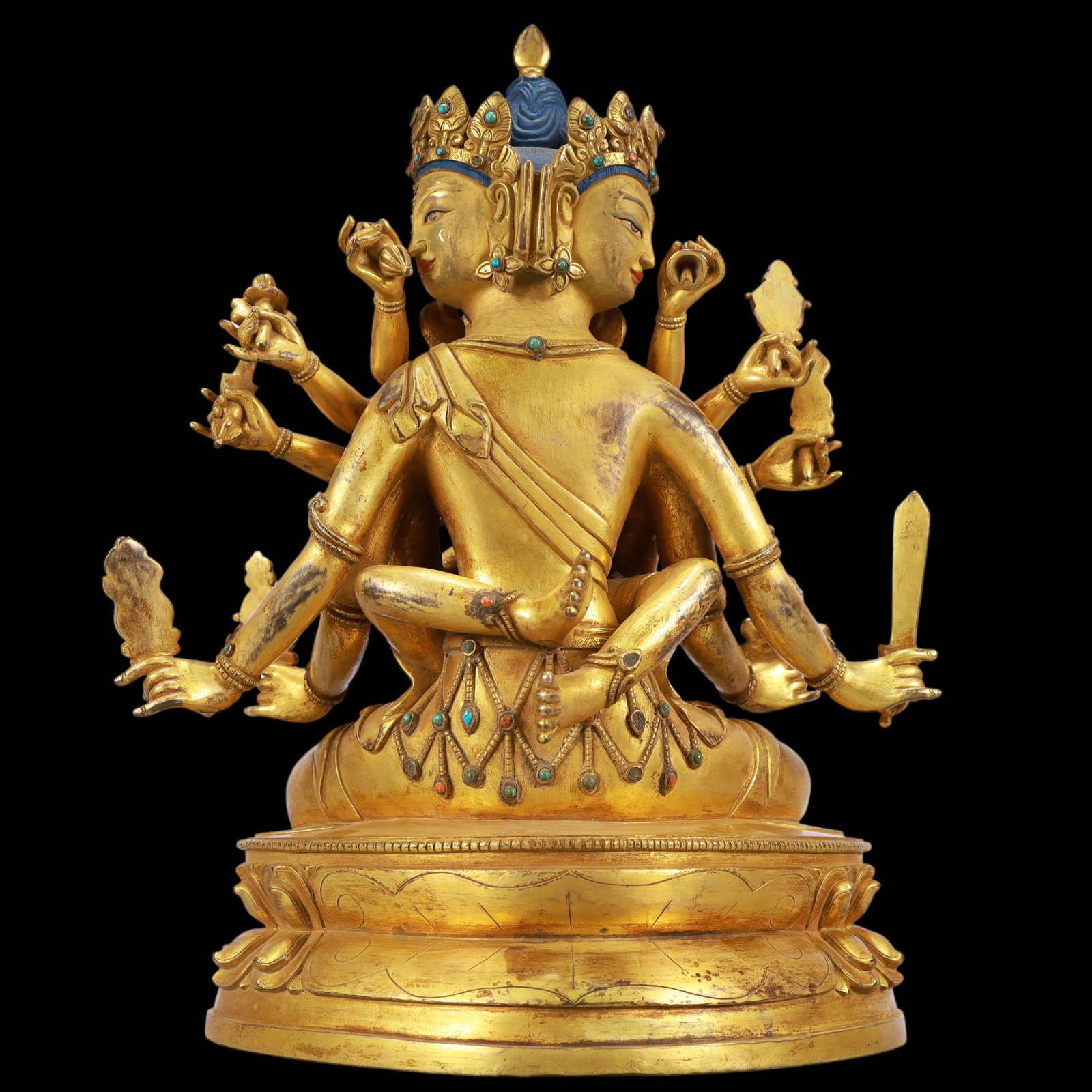 A Exquisite Gilt Bronze Statue of Vajra - 10