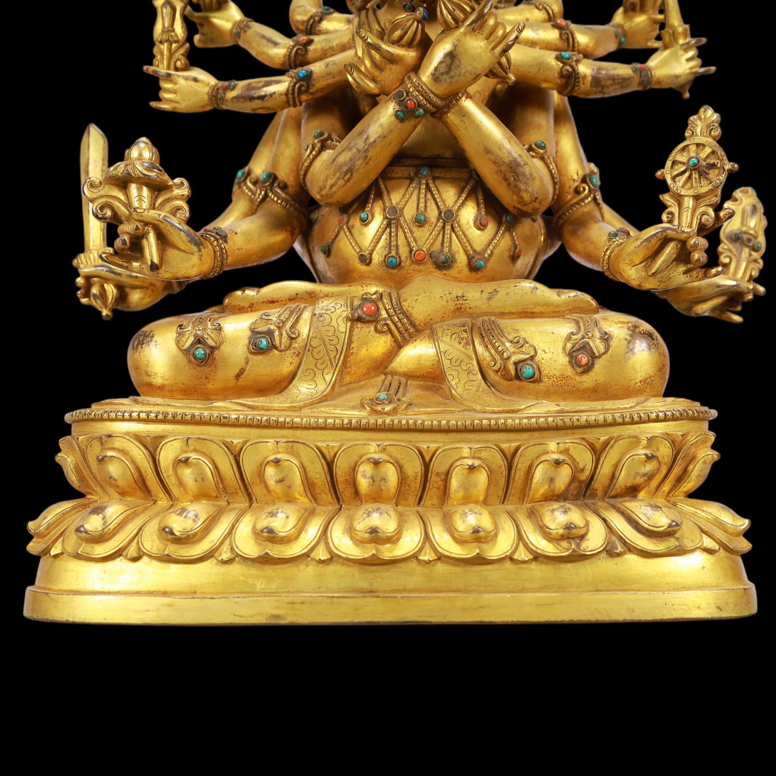 A Exquisite Gilt Bronze Statue of Vajra - 3