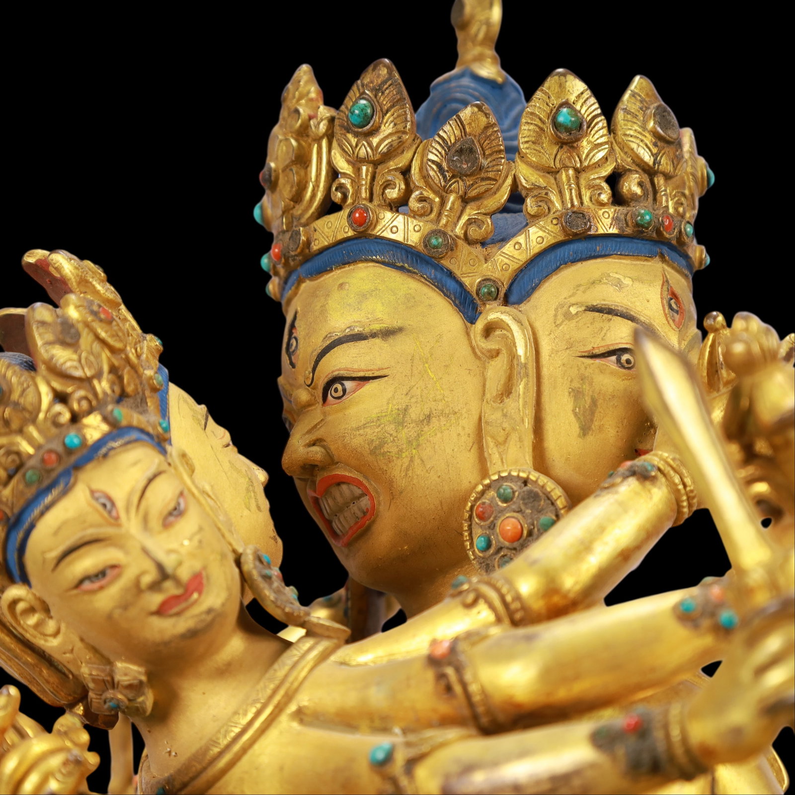 A Exquisite Gilt Bronze Statue of Vajra - 5