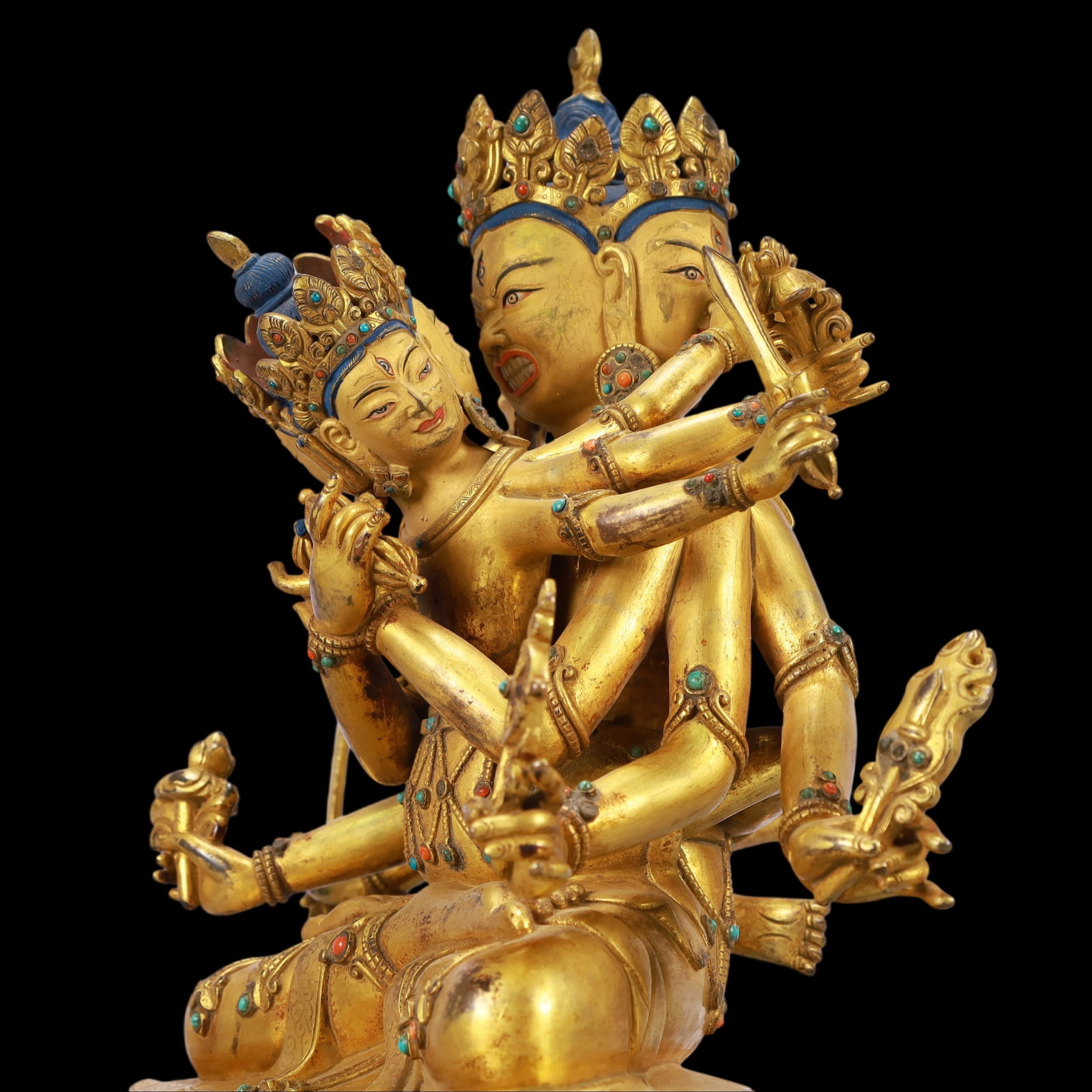A Exquisite Gilt Bronze Statue of Vajra - 6