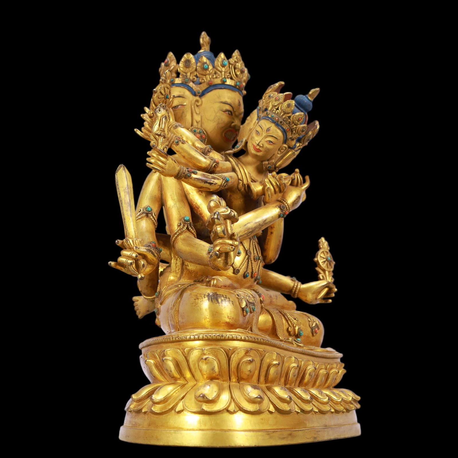 A Exquisite Gilt Bronze Statue of Vajra - 7