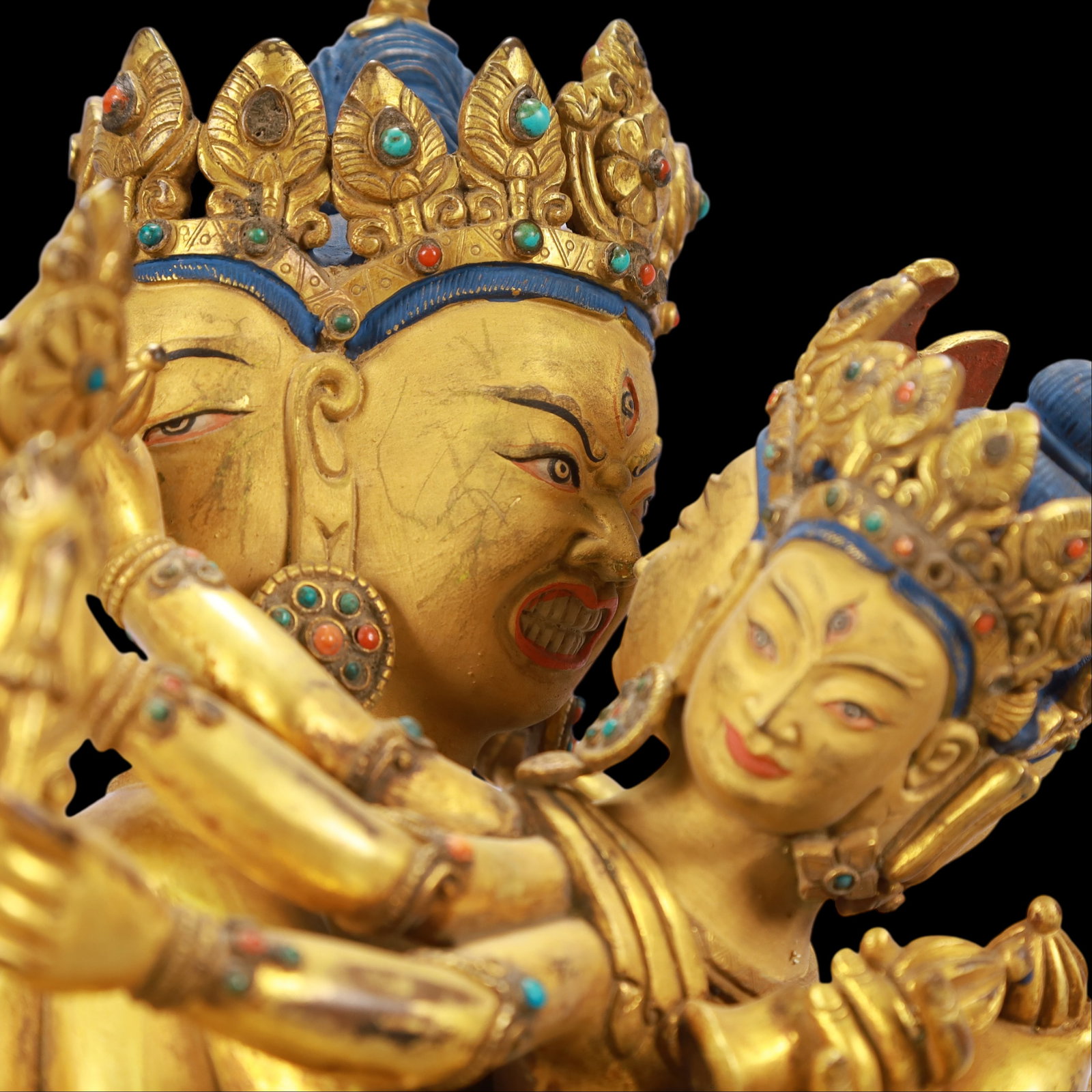 A Exquisite Gilt Bronze Statue of Vajra - 8