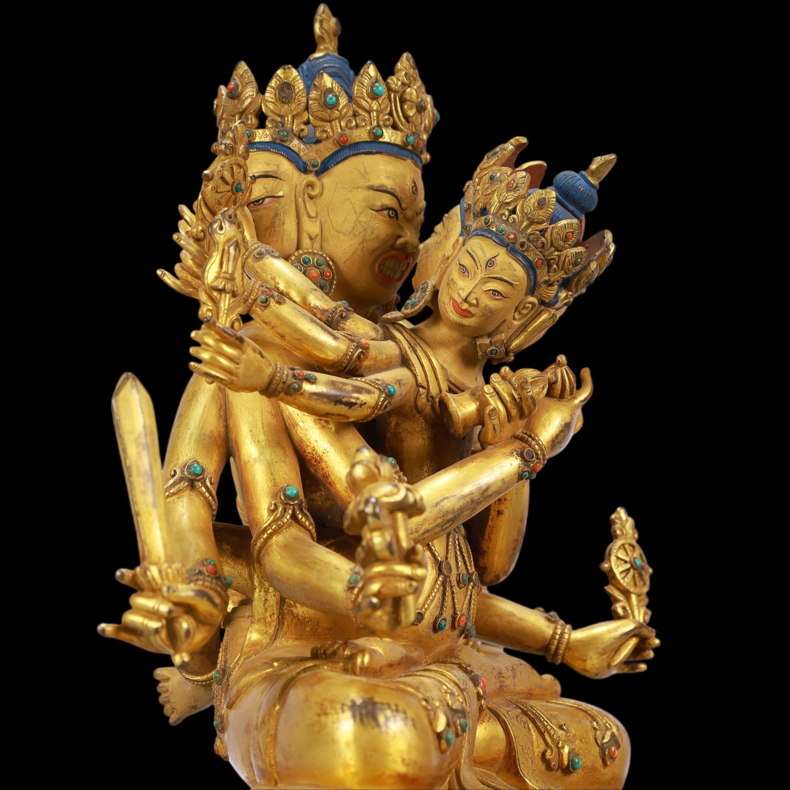 A Exquisite Gilt Bronze Statue of Vajra - 9