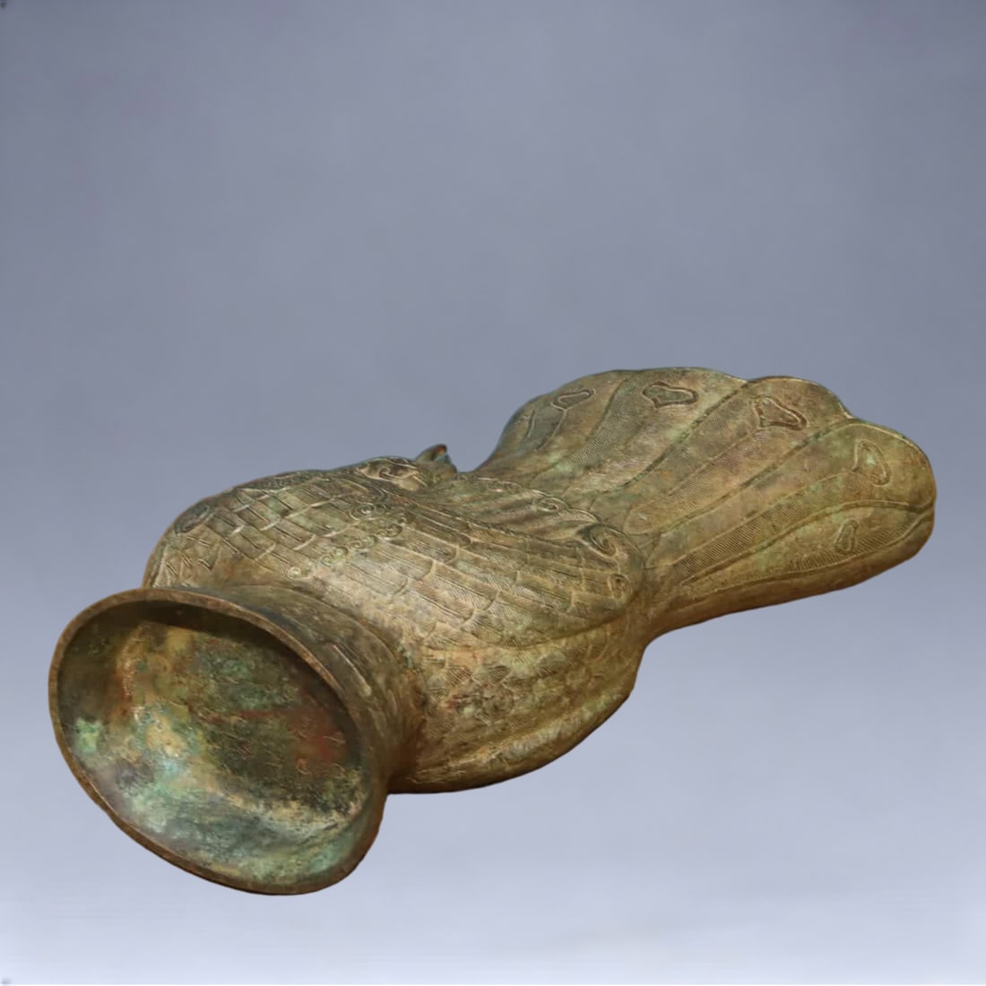 A bronze phoenix cup - 9