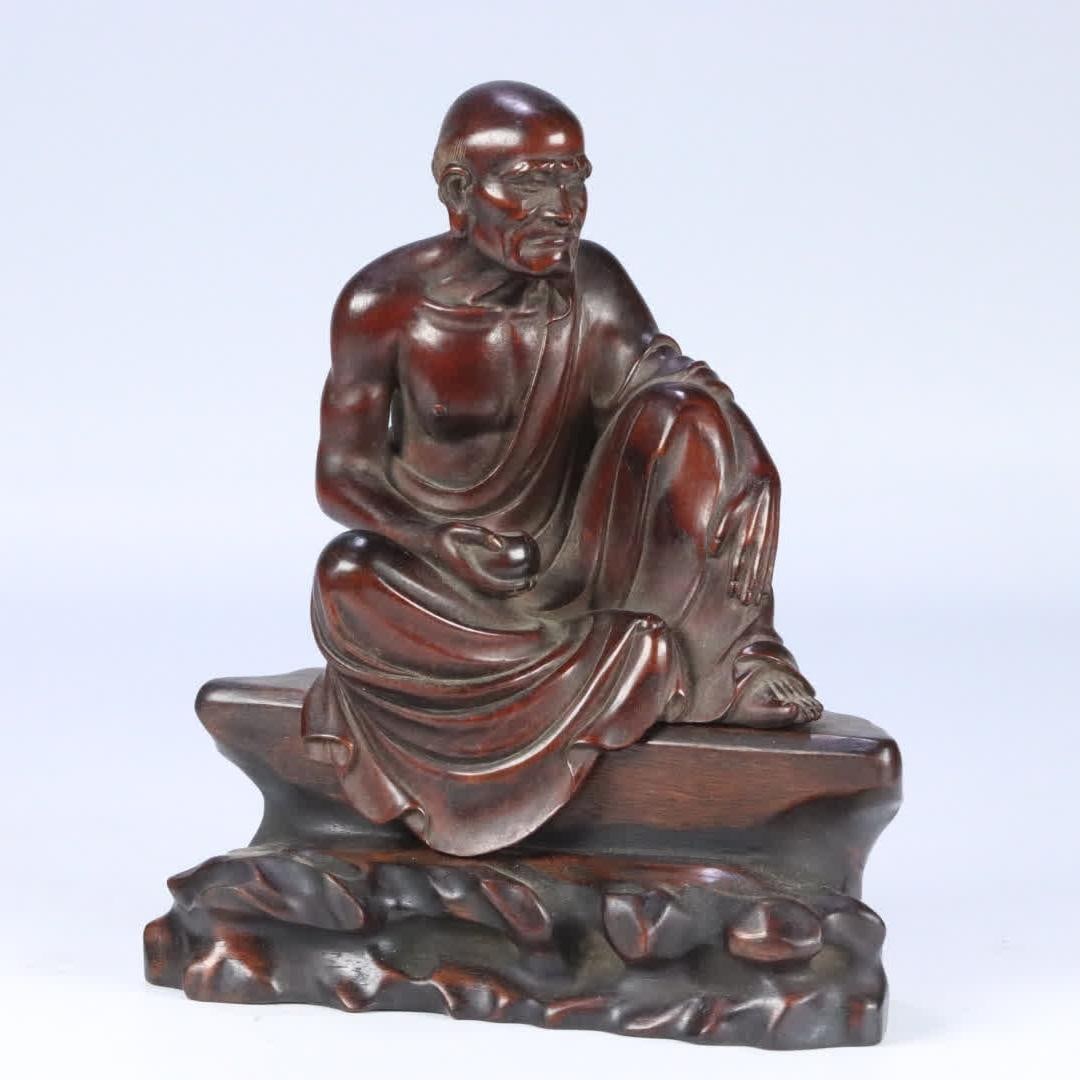 A Qing Dynasty rosewood arhat ornament (1 of 9)