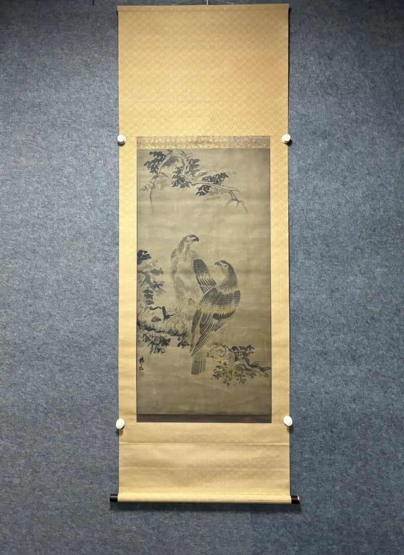 A picture of Lin Liang's flowers and birds: Lin Liang's flower and bird picture SIZE: Painting core109x55cm (The Dimensions Of All Batches Are Manually Measured.If You Need More Detailed Information, Please Contact Our Customer Service Before