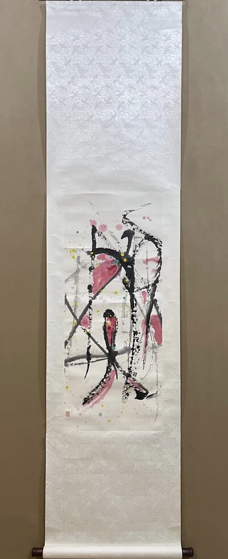 A work on paper by Wu Guanzhong: Wu Guanzhong's work on paper SIZE: 37x90cm (The Dimensions Of All Batches Are Manually Measured.If You Need More Detailed Information, Please Contact Our Customer Service Before Bidding.)