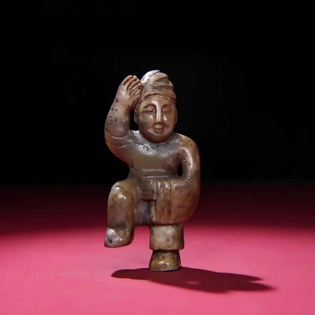 A piece of Han Dynasty jade seed material jade nobleman: Han Dynasty jade seed material jade nobleman SIZE: 94x44x25mm W:111g (The Dimensions Of All Batches Are Manually Measured.If You Need More Detailed Information, Please Contact Our Customer Service Bef