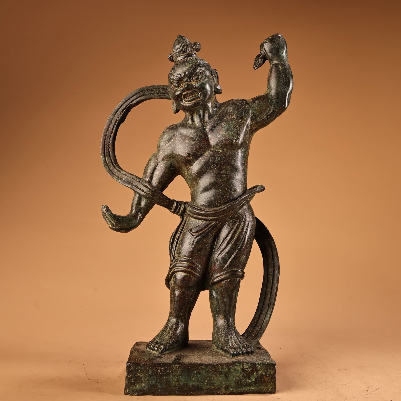A Qing Dynasty high-relief engraved Vajra Buddha statue (1 of 10)