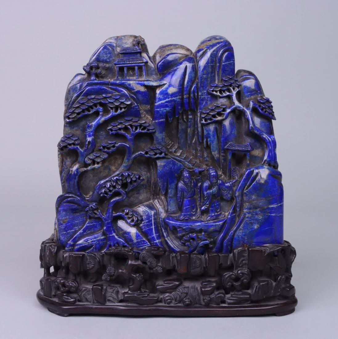 A Qing Dynasty lapis lazuli landscape character Shanzi (1 of 9)