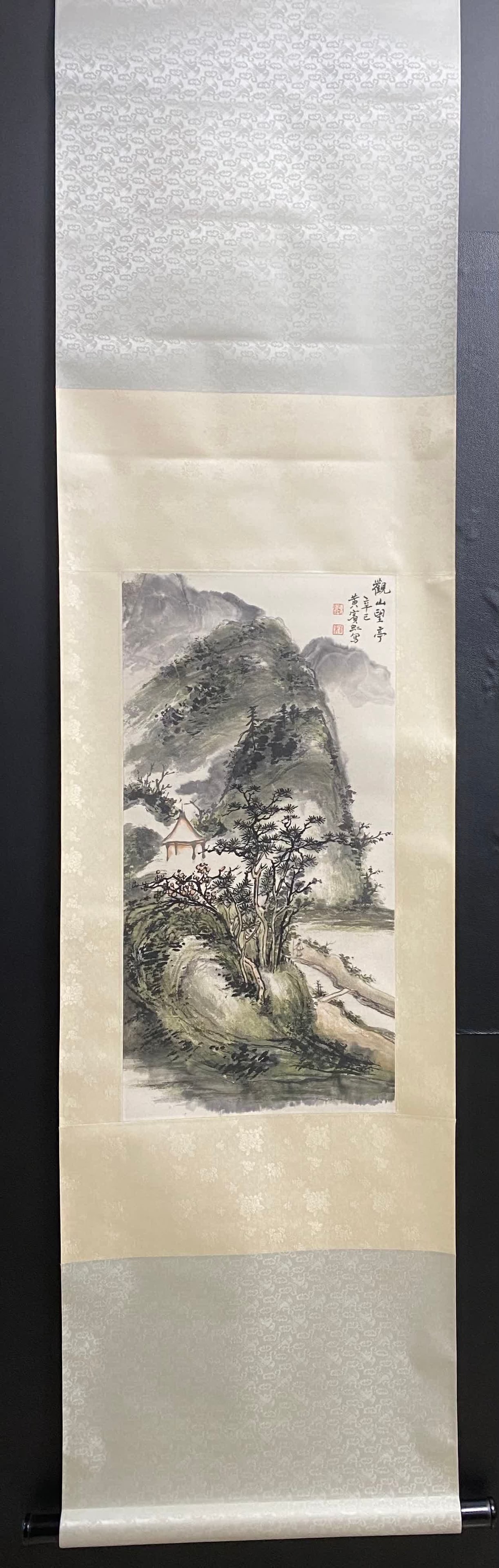 A landscape map of Huang Binhong: Huang Binhong's landscape map SIZE: Painting core68x34cm (The Dimensions Of All Batches Are Manually Measured.If You Need More Detailed Information, Please Contact Our Customer Service Before Bidding.