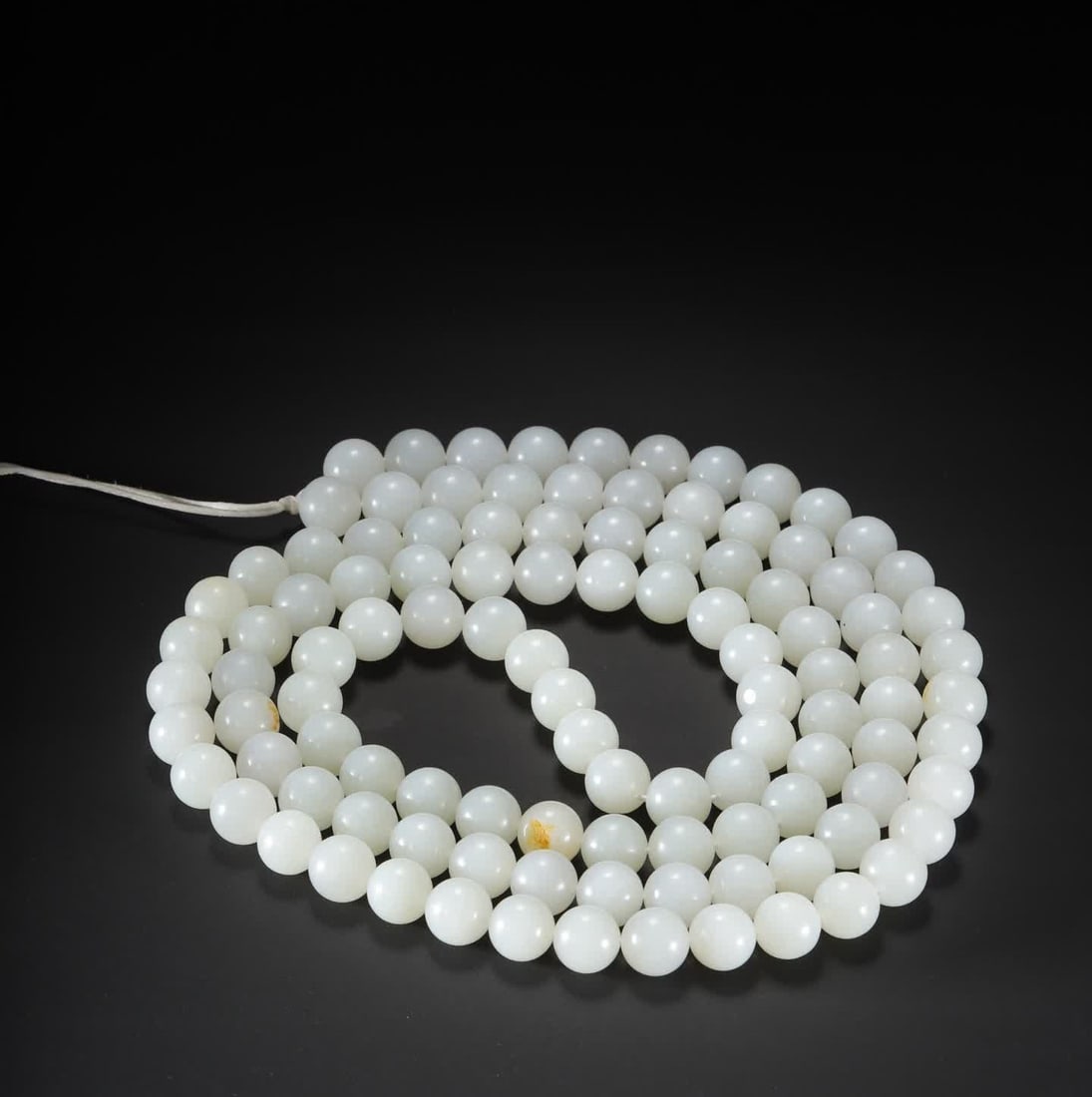 A piece of Qing Dynasty Hetian jade 108 rosary (1 of 6)