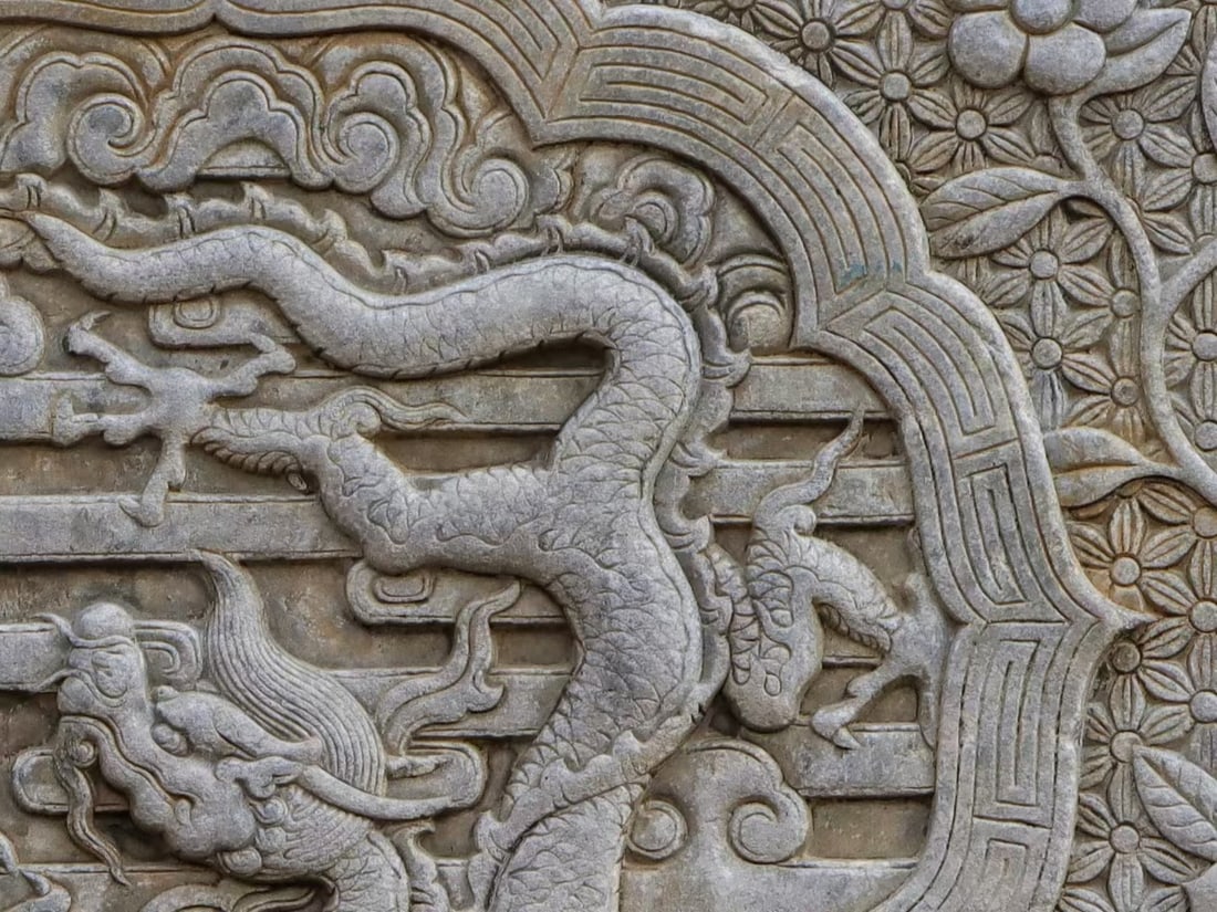 An Exquisite Limestone Dragon Pattern Ornament - 4
