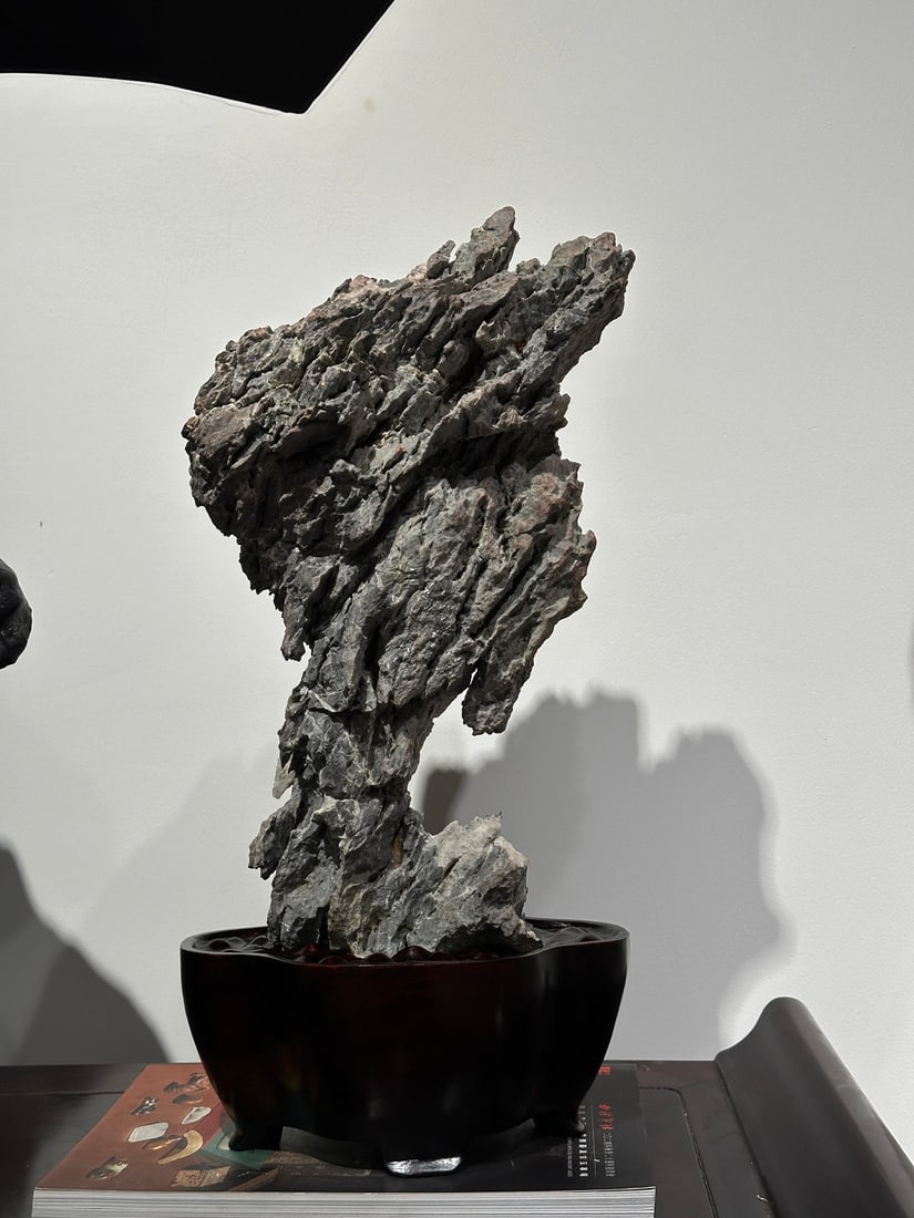 An Exquisite Taihu Stone Ornament: An Exquisite Taihu Stone Ornament Qing Dynasty, China Size:49cmx24cmx18cm (The Dimensions Of All Batches Are Manually Measured.If You Need More Detailed Information, Please Contact Our Customer