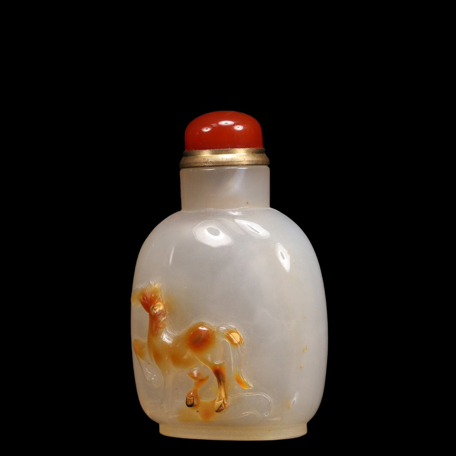 An Exquisite Agate Horse Pattern Snuff Bottle - 2