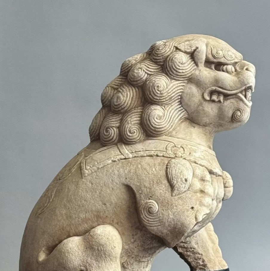 An Exquisite Limestone Lion Ornament (1 of 7)