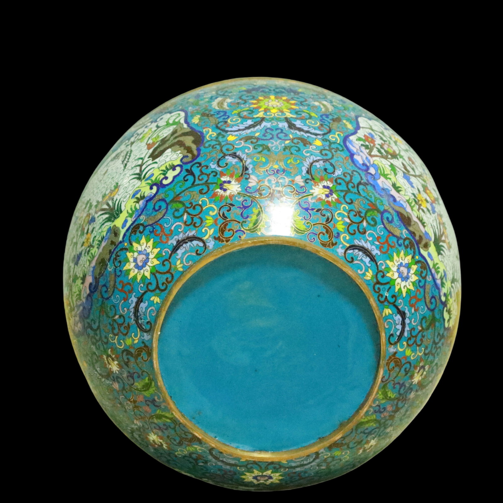 An Exquisite Cloisonne Fish and Lotus Pattern Lotus Pattern Potted landscape - 9