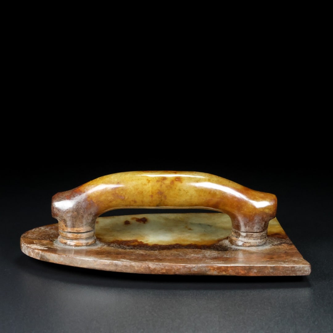 An Exquisite White Jade Phoenix Pattern Shield - 4